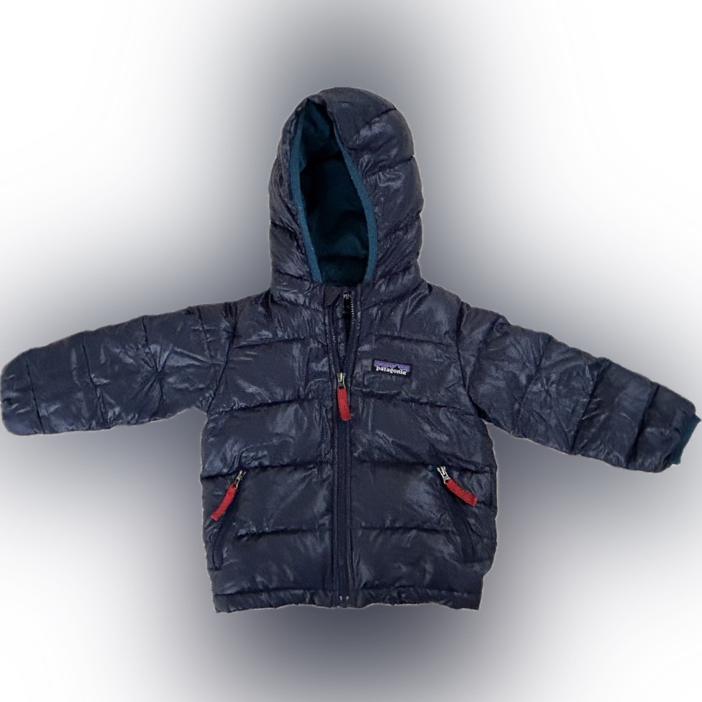 Patagonia Kids Puffer Jacket - Navy with Teal Accents
